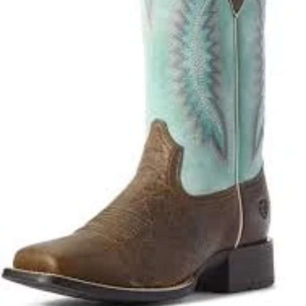 Ariat Brown and Light Blue Women's Heeled Boots